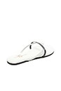 view 4 of 5 River Two Tone Flip Flop in White & Black