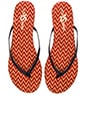 view 1 of 6 Roee Zig Zag Flip Flop in Engine Red & Indigo