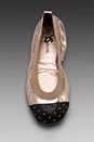 view 3 of 5 Two Tone Ballet Flat en Bronze/Black in Bronze & Black