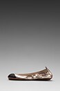 view 5 of 5 Two Tone Ballet Flat en Bronze/Black in Bronze & Black