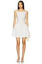 view 1 of 4 Floral Embroidered Hoop Cotton Dress in White