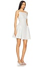 view 2 of 4 Floral Embroidered Hoop Cotton Dress in White