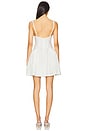view 3 of 4 Floral Embroidered Hoop Cotton Dress in White