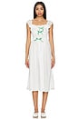 view 1 of 4 Ribbon Tied Cotton Dress in White