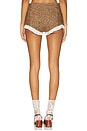 view 4 of 6 Lace Trimmed Herringbone Short in Hazelnut