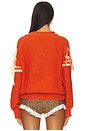 view 4 of 5 Letterman Fringed Hockey Pullover in Red
