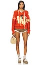view 5 of 5 Letterman Fringed Hockey Pullover in Red