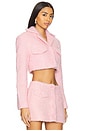 view 2 of 4 Faux Fur Cropped Jacket in Pink