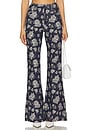 view 1 of 6 Rose Jacquard Trousers in Navy