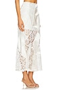 view 2 of 6 Lace Patched Mermaid Skirt in White