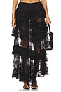 view 1 of 6 Lace Trimmed Maxi Skirt in Black