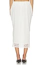 view 5 of 7 Lace Hem Drawstring Skirt in White