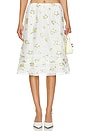 view 1 of 4 Midi Skirt in Yellow Florals