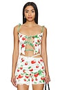 view 1 of 4 Bustier Top in Strawberry Prints
