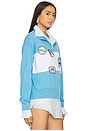 view 2 of 6 Embroidered Patches Sweatshirt in Blue