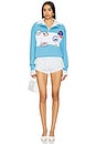 view 5 of 6 Embroidered Patches Sweatshirt in Blue