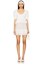 view 4 of 4 Floral Embroidered Short Sleeve Blouse in White