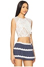 view 2 of 5 TOP COM PATCH DE RENDA in White