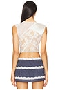 view 4 of 5 TOP COM PATCH DE RENDA in White
