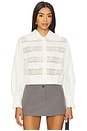 view 1 of 4 Lace Trimmed Blouse in White