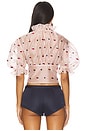 view 3 of 4 Floral Jacquard Blouse in Champagne Floral