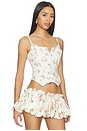 view 2 of 4 Bustier Top in Rose Print