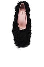 view 4 of 5 Faux Fur Kitten Heels in Black