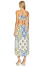 view 3 of 3 Corinne Cut Out Dress in Aqua Paisley