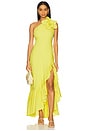 view 1 of 4 Rocky Dress in Chartreuse Linen
