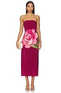 view 1 of 4 Nevada Dress in Destiny Flower Burgundy