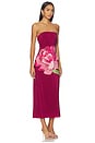 view 2 of 4 Nevada Dress in Destiny Flower Burgundy