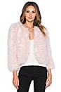 view 1 of 4 Away We Go Faux Fur Feather Jacket in Pink