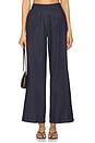 view 1 of 6 PANTALON BOBBI in Navy Chambray