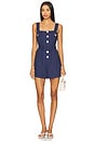 view 1 of 3 Georgia Romper in Navy Linen