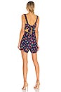 view 4 of 3 Dani Romper in Cherry Navy