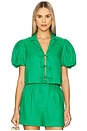 view 1 of 4 Ali Top in Green Linen