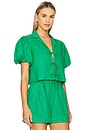 view 2 of 4 Ali Top in Green Linen