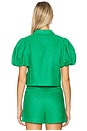 view 3 of 4 Ali Top in Green Linen