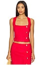 view 1 of 4 Antonia Top in Red Linen