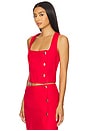 view 2 of 4 Antonia Top in Red Linen