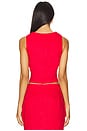 view 3 of 4 Antonia Top in Red Linen