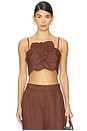 view 1 of 4 Sahara Top in Chocolate Brown