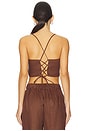 view 3 of 4 Sahara Top in Chocolate Brown
