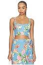 view 1 of 4 Korfu Top in Botanical Breeze Blue