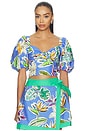 view 1 of 4 Clara Top in Tropical Bliss Blue