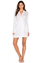 view 1 of 3 Pima Jersey Short Robe in White
