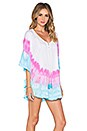 view 2 of 4 Rainbow Caftan in White & Aqua