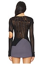 view 4 of 5 Ribbed Soul Asymmetric Sweater in Black
