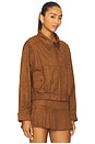 view 2 of 4 Mocca Suede Jacket in Brown