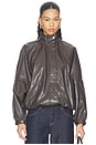 view 1 of 5 Travel Book Leather Jacket in Brown